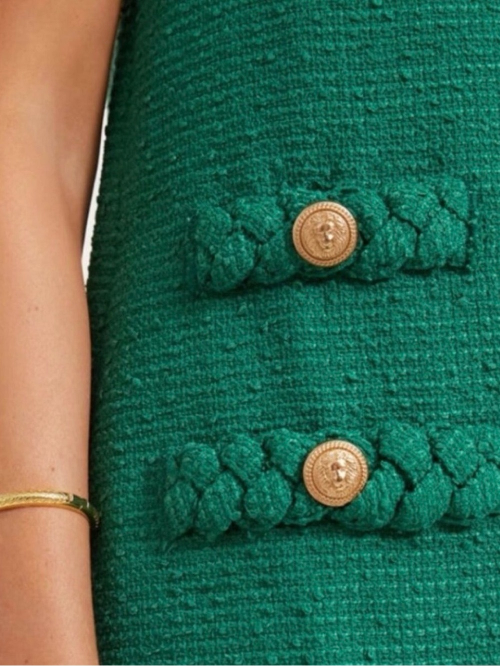 Tuckernuck Emerald Green Braided-Trim Shift Dress - Picture 4 of 9